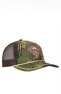 Superman Embroidered Logo Trucker Hat