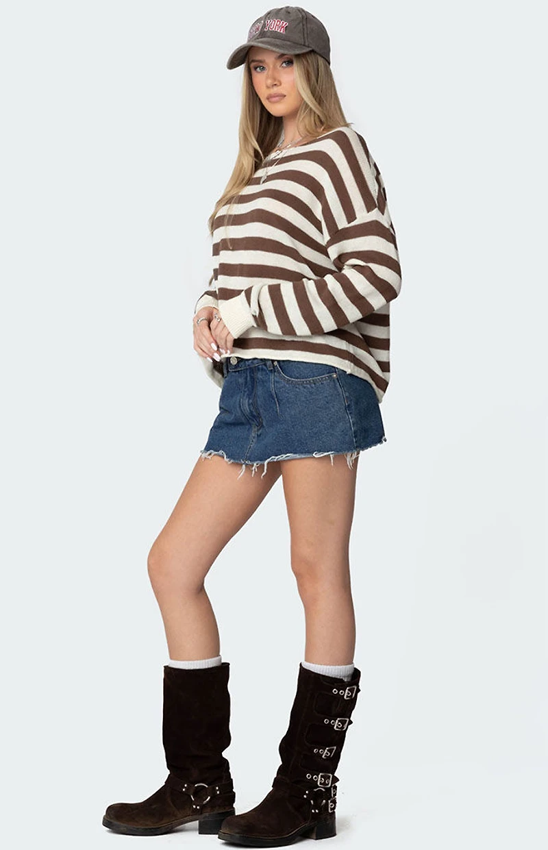 Edikted Anney Oversized Striped Sweater