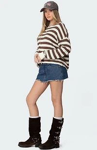 Edikted Anney Oversized Striped Sweater