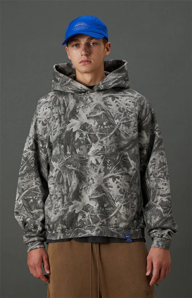 A.R.C. Tree Camo Vintage Wash Heavyweight Oversized Fleece Hoodie