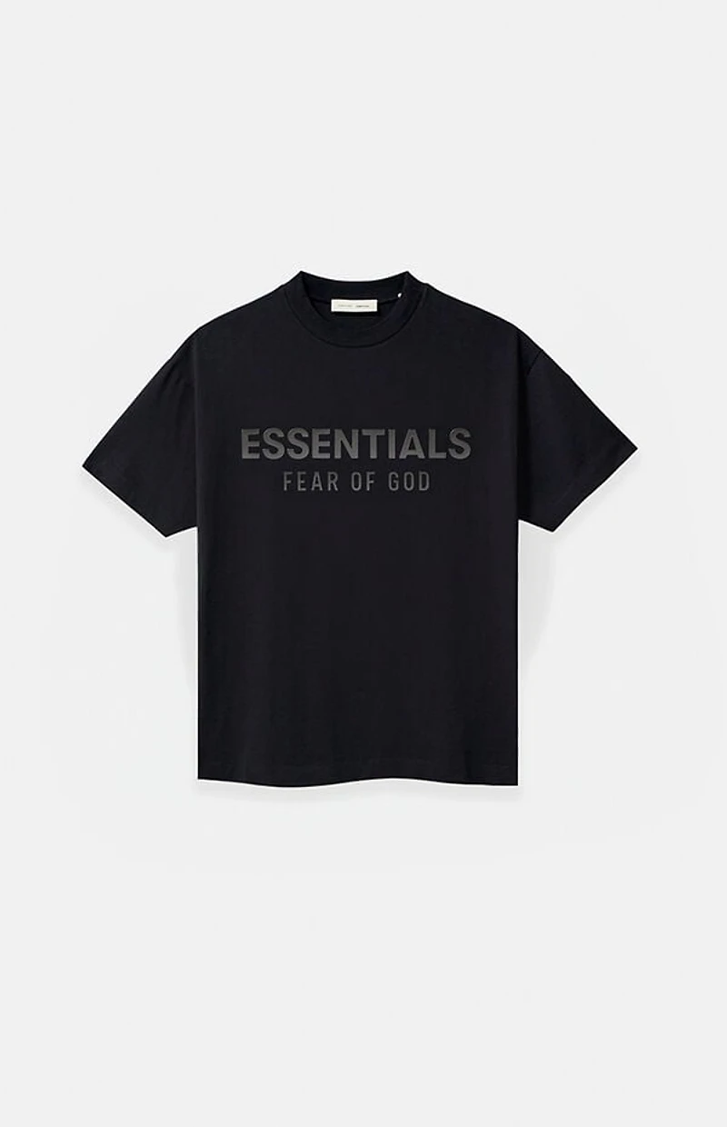 Fear of God ESSENTIALS Kids Jet Black Classic Crew Neck T-Shirt