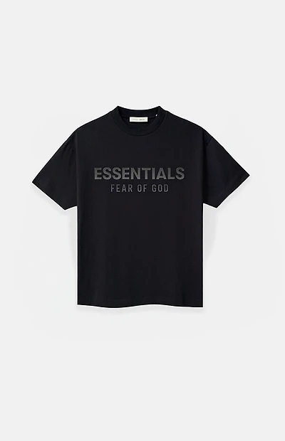 Fear of God ESSENTIALS Kids Jet Black Classic Crew Neck T-Shirt