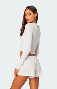 Edikted Homey Pointelle Long Sleeve