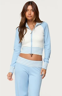 Edikted Clarisse Contrast Stripey Cardigan