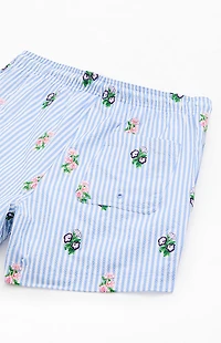 Pacsun Striped Bouquet 4.5" Swim Trunks