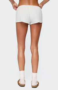 Edikted Linny Contrast Pointelle Shorts