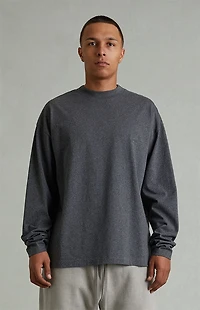 Fear of God ESSENTIALS Charcoal Heather Classic Long Sleeve T-Shirt