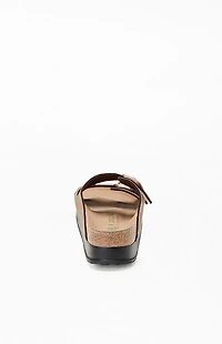 Birkenstock Women's Arizona Vegan Leather Platform Sandals Mocha