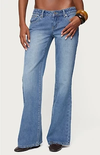 Edikted Kiarah Low Rise Flared Jeans