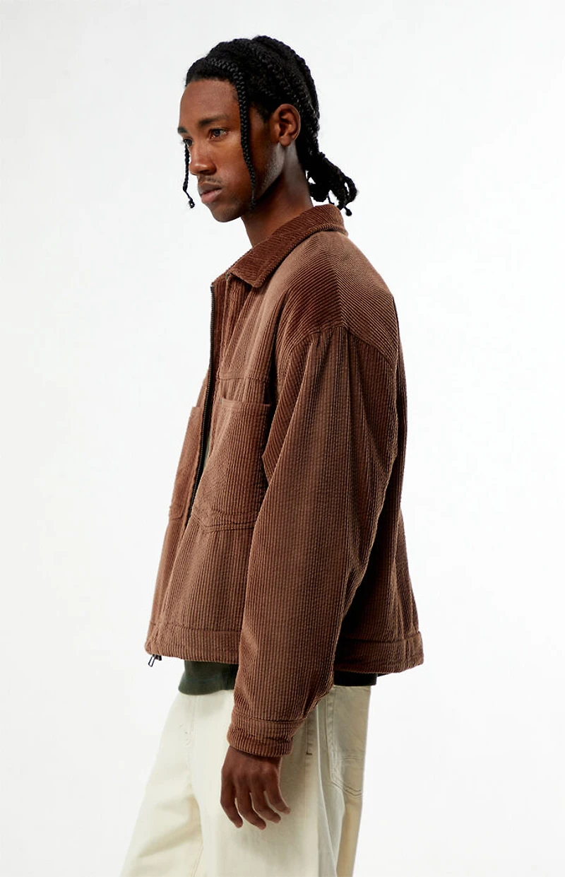Pacsun Brown Corduroy Billie Gas Jacket