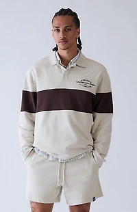 A.R.C. Gray Long Sleeve Rugby Polo Shirt