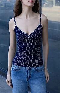 John Galt Polka Dot Tiffany Tank Top