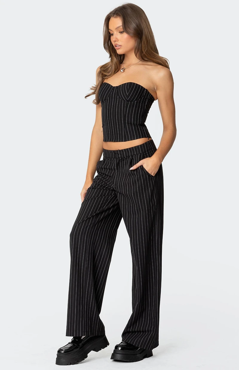 Edikted Aliza Pinstripe Pants