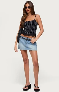 Edikted Lyle Lace Polka Dot Top