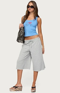 Edikted Camo Rush Oversized Bermuda Shorts