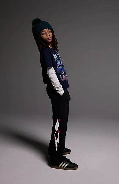 Pacsun Kids Flame Baggy Sweatpants