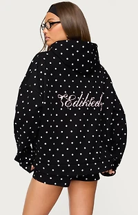 Edikted Chelsie Polka Dot Hoodie
