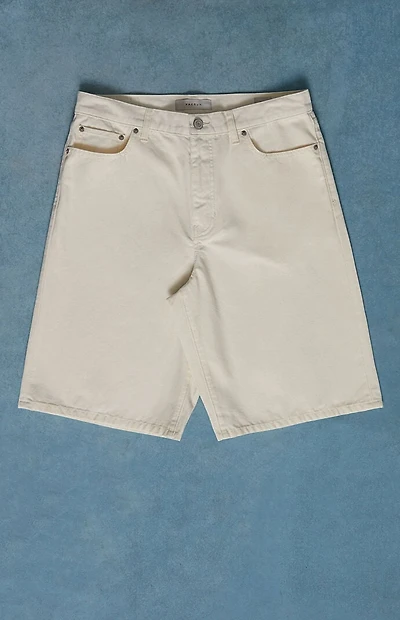 Pacsun Austin Extreme Baggy Denim Shorts Patch Cream