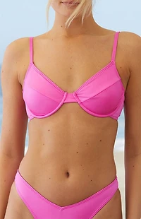 Salero Swim by Pacsun Hot Pink Underwire Bralette Bikini Top