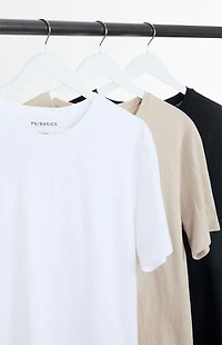 Pacsun 3 Pack Solid Color Scallop T-Shirts