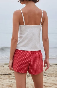 John Galt Silver Tiffany Bow Tank Top