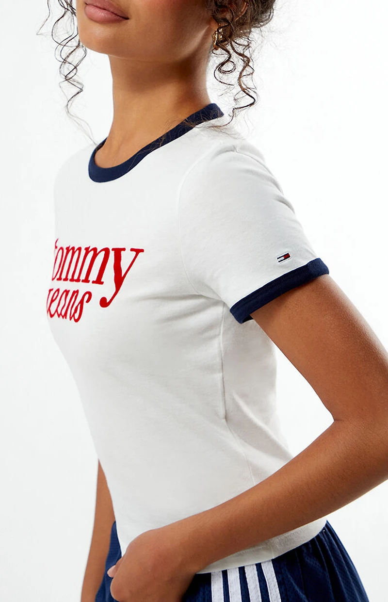 Tommy Jeans Script Slim Ringer T-Shirt
