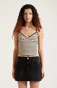Pacsun Bella Black Mid Rise Denim Mini Skirt