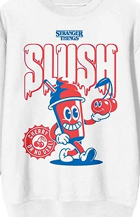 Stranger Things Red and Blue Slush Crew Neck Sweatshirt