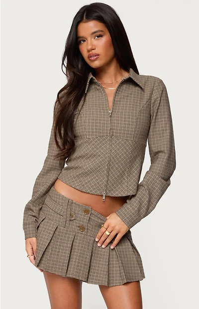 Edikted Lockette Plaid Jacket