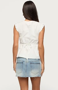 Edikted Meadow Lacey Linen Top