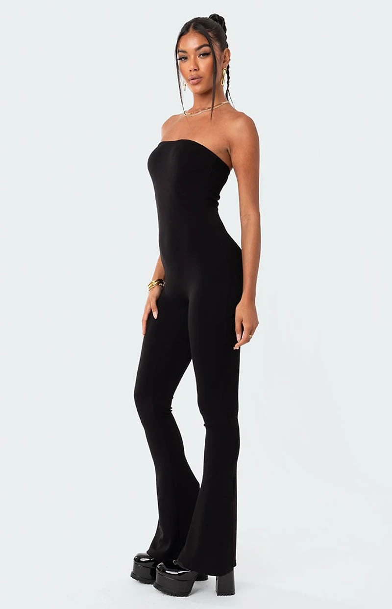 Edikted Melina Side Slits Flared Jumpsuit