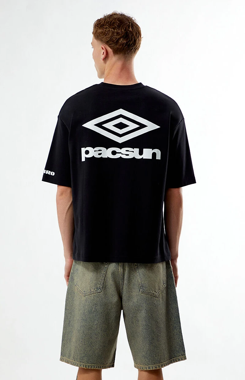 Umbro x PacSun Black Short Sleeve T-Shirt