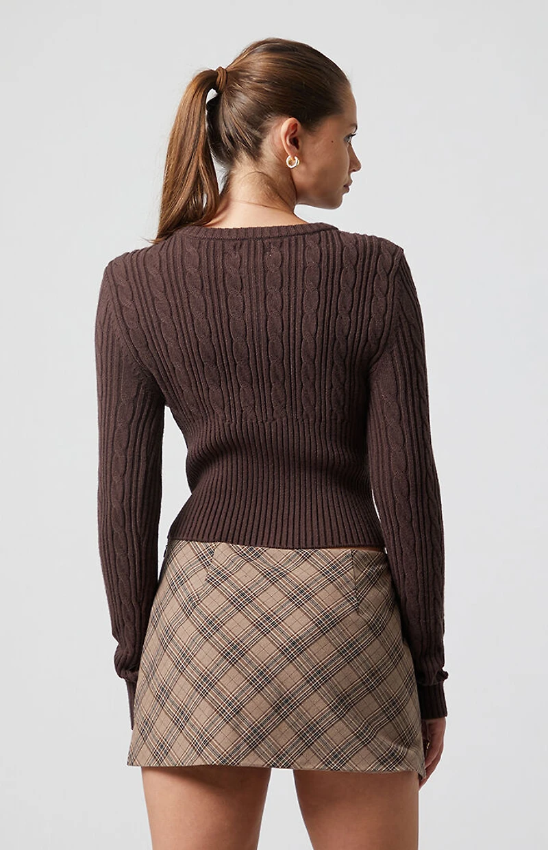 Beverly and Beck Kaila Cable Knit Sweater