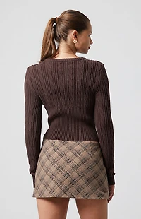 Beverly and Beck Kaila Cable Knit Sweater
