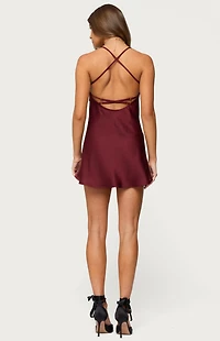 Edikted Nalah Satin Effect Mini Dress