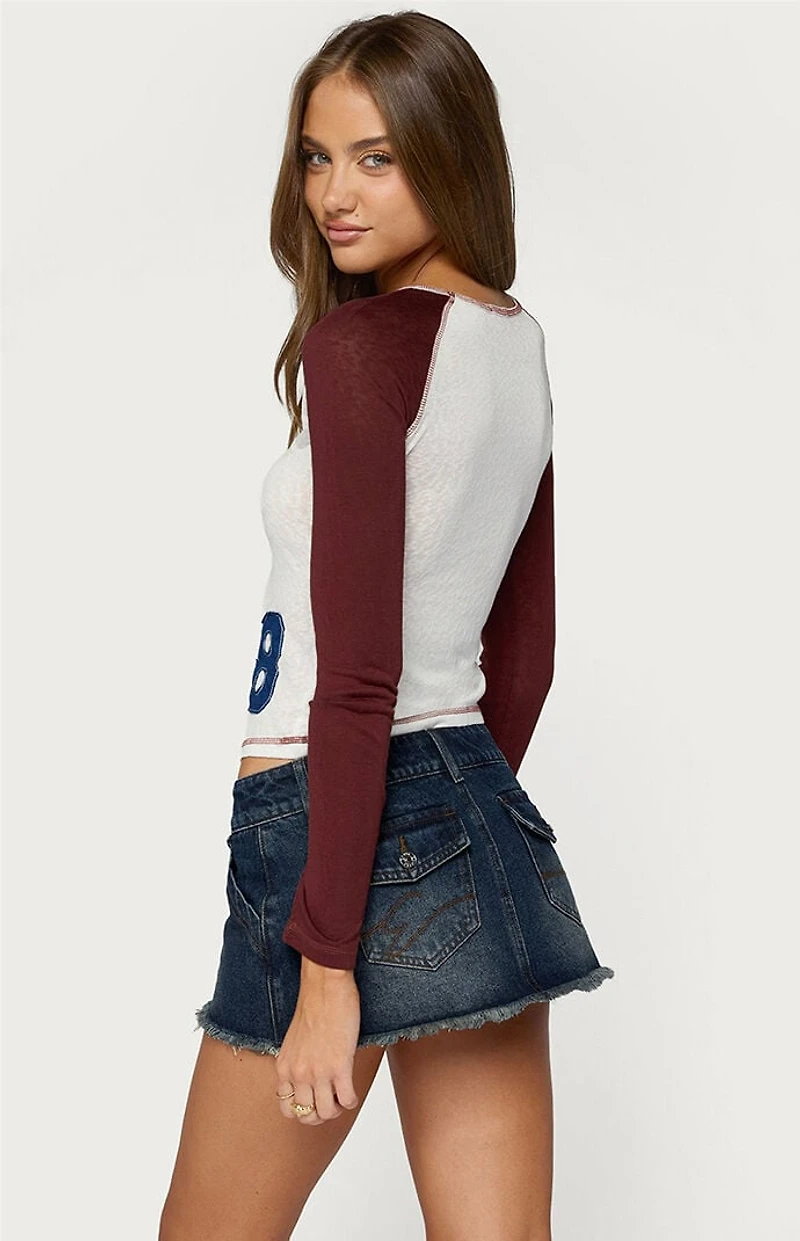 Edikted Julika Contrast Long Sleeve Top