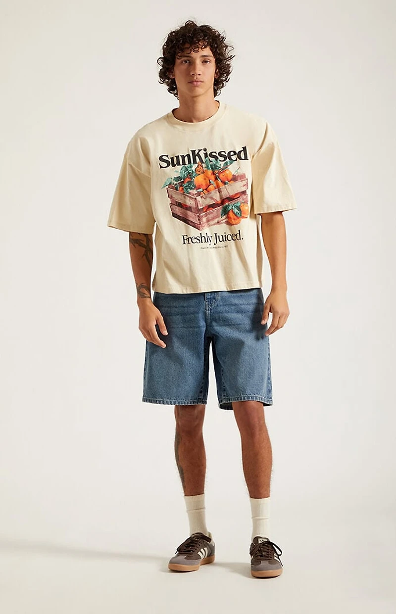 Pacsun Medium Blue Baggy Jean Shorts