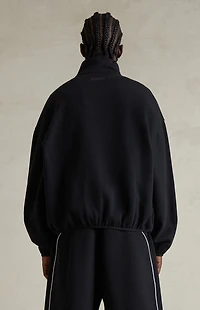 Fear of God ESSENTIALS Jet Black & Cloud White Modern Fleece Track Jacket
