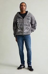 Pacsun Bryce Stacked Skinny Jeans Stretch Dark Blue