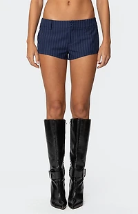Edikted Harrison Pinstripe Micro Shorts