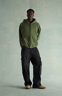 RARE DNM EDIT Black Washed Cargo Extreme Baggy Jeans