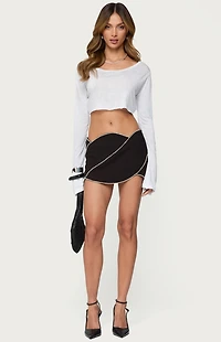 Edikted Abstract Rhinestone Mini Skort