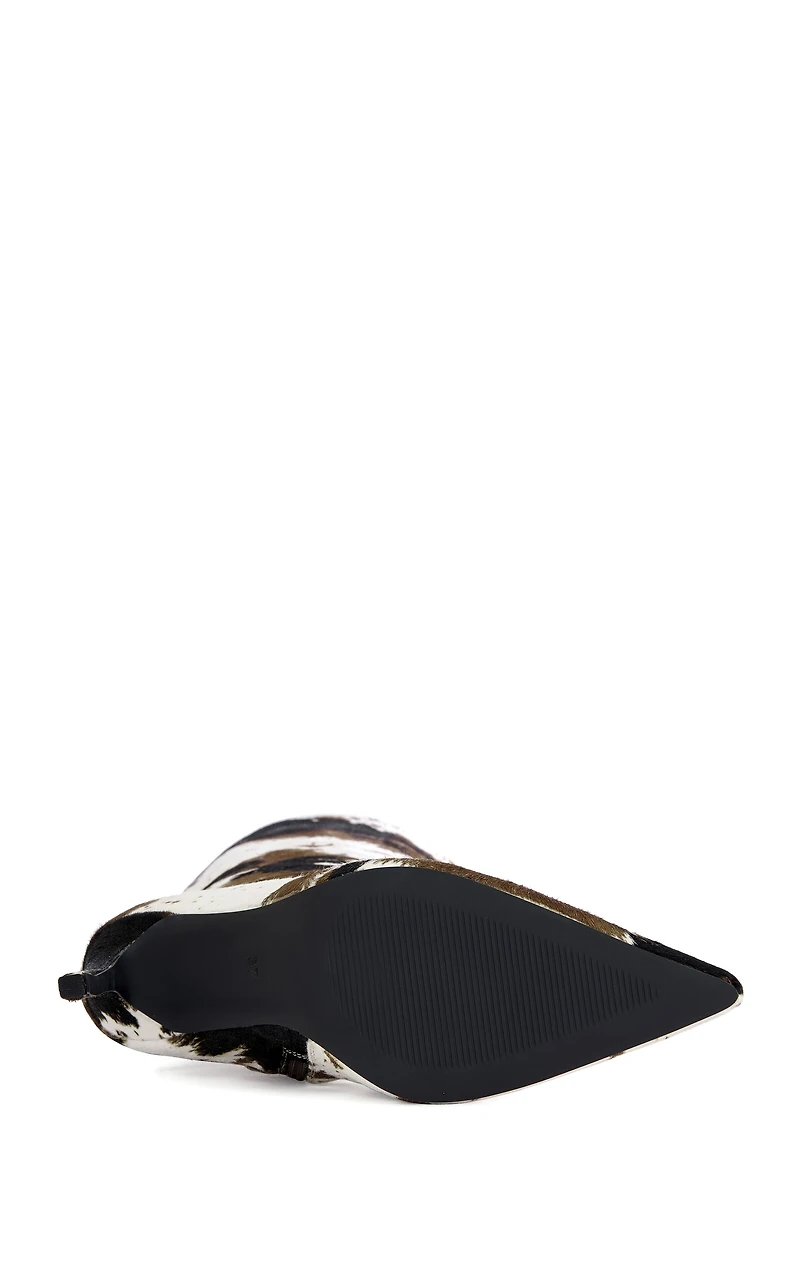 AZALEA WANG Women's Syreali Cow Hair Stiletto Boots