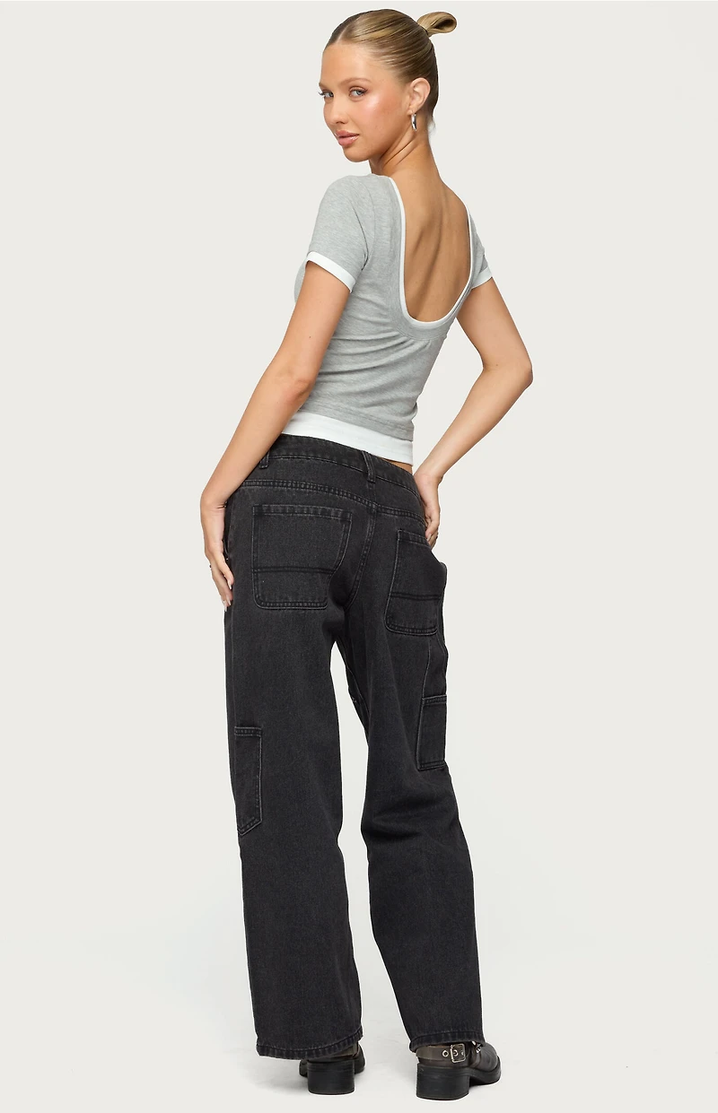 Edikted Julietta Contrast Layered T-Shirt