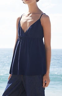 John Galt Blue Edith Tank Top