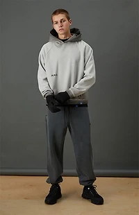 A.R.C. Active Gray Heavyweight Raglan Oversized Fleece Hoodie