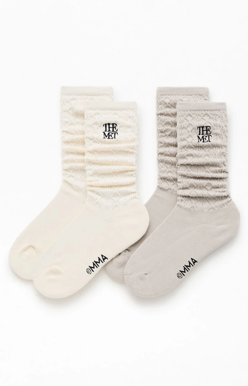 The Met x Pacsun Cable Knit Crew Socks