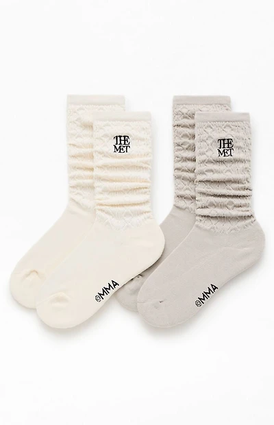 The Met x Pacsun Cable Knit Crew Socks