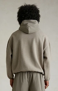 Fear of God ESSENTIALS Heather Grey Dust Nylon Fleece Hoodie