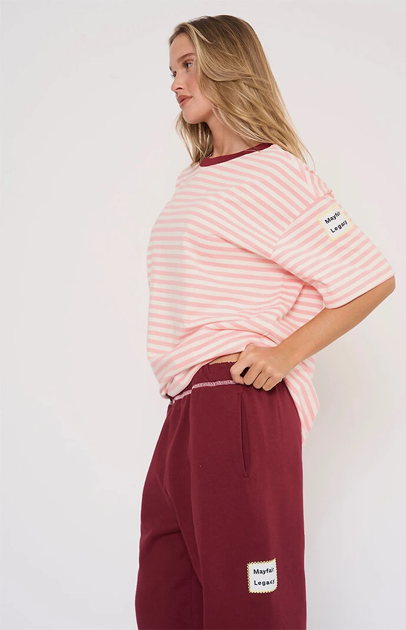 THE MAYFAIR GROUP Come As You Are Striped Oversized T-Shirt